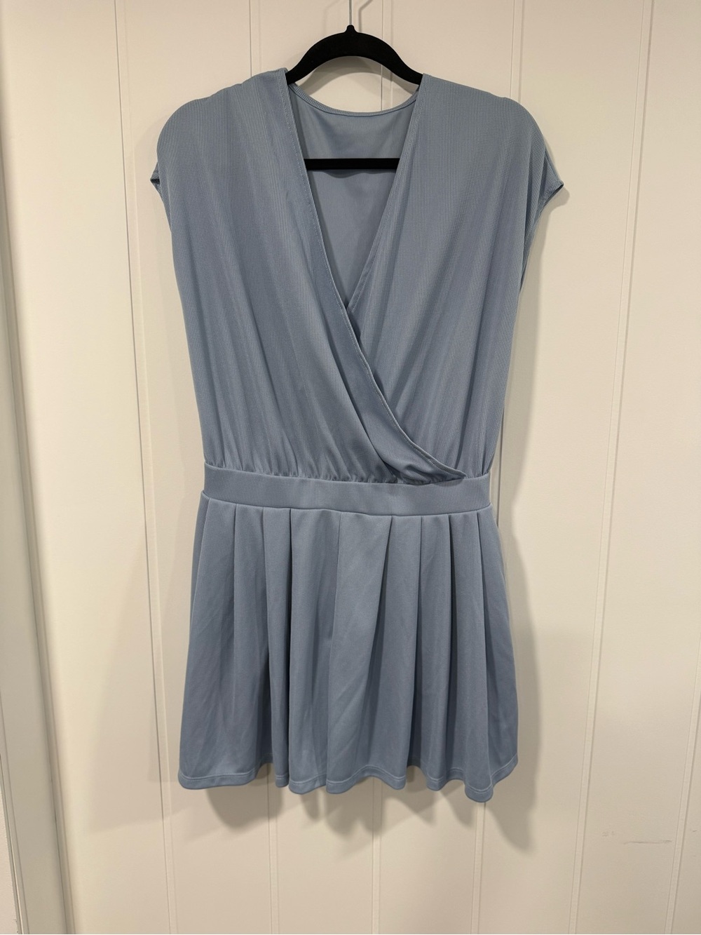Halara V Neck Short Sleeve Side Pocket Playsuit Waffle Casual Romper